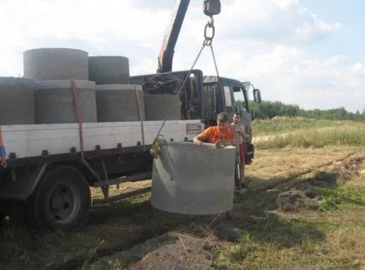 Перевозка бетонных колец и колодцев манипулятором стоимость услуг и где заказать - Брянск